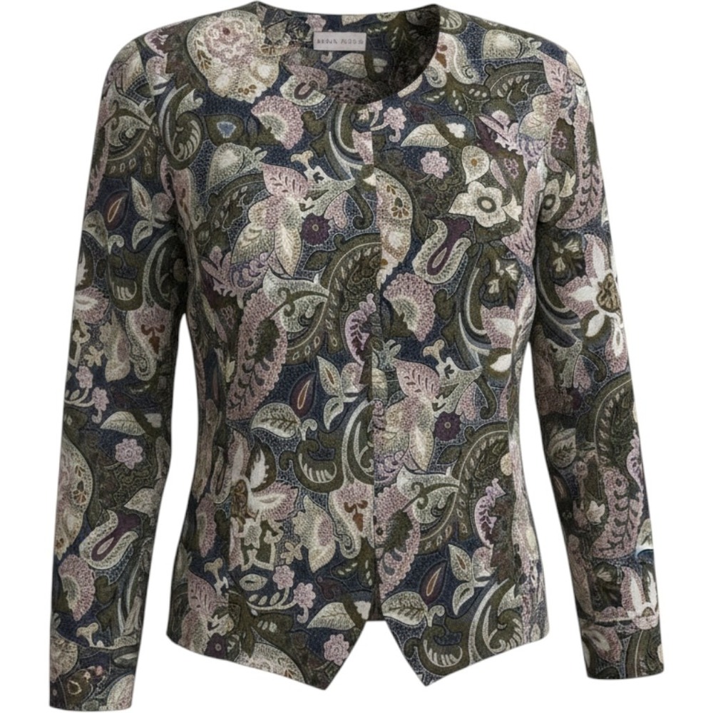 Bora Bora Paisley Vintage Inspired Blazer Jacket Cottagecore Floral Boho L